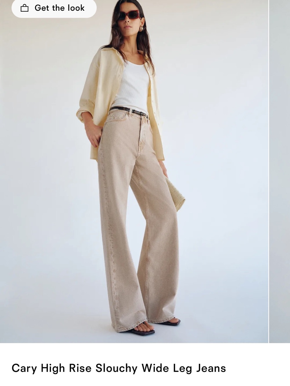Reformation Cary High-Rise Wide Leg Jeans in Petosky